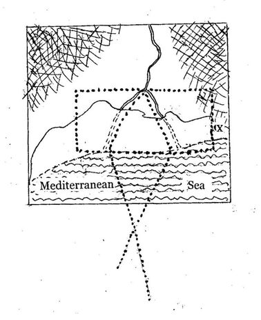 Map of the Rhone delta, with the above sign super-imposed.